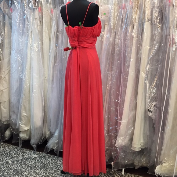 Coral Floral Formal Dress - Picture 3 of 5